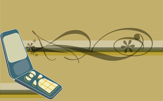 Close-up of an open mobile phone