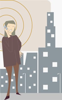Woman using a mobile phone