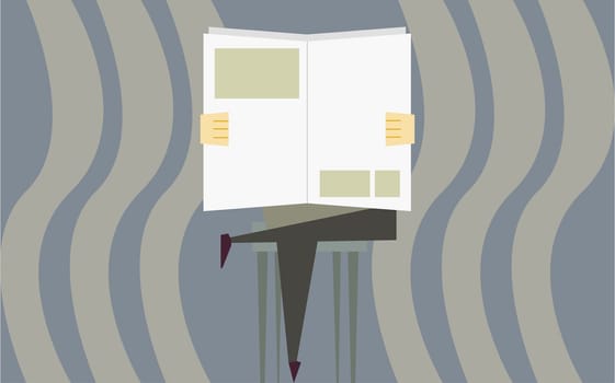 Person holding a newspaper