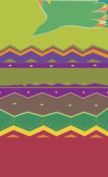 Condor bird on a Traditional American Indian pattern