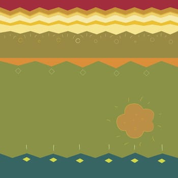 Flower on a Traditional American Indian pattern