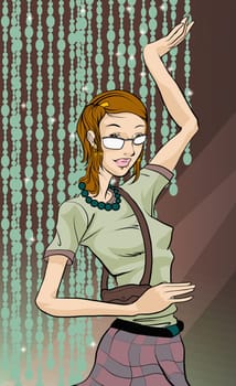 Young woman dancing