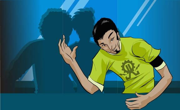 Man gesturing