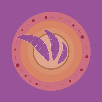 Three leaves on a Traditional American Indian pattern
