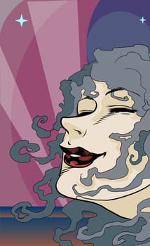 Woman smiling