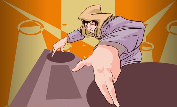 Man playing a musical instrument