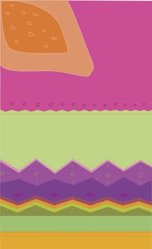 Papaya on a Traditional American Indian pattern