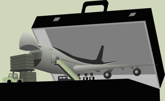 Airplane in a briefcase