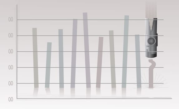 Close-up of bar graph