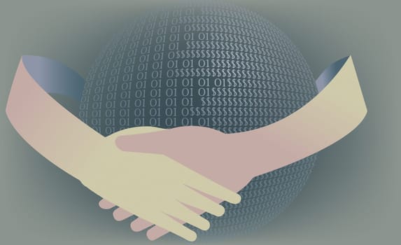 Two people shaking hands