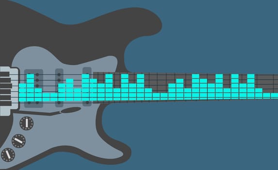 Close-up of an electric guitar