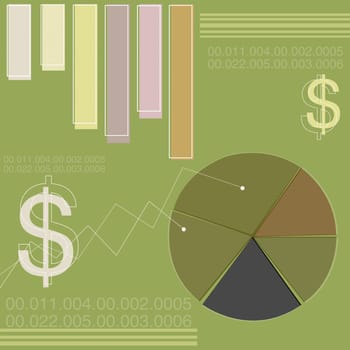 Close-up of financial graphs