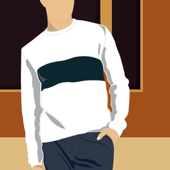Man with his hand in his pocket