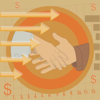 Two businessmen shaking hands