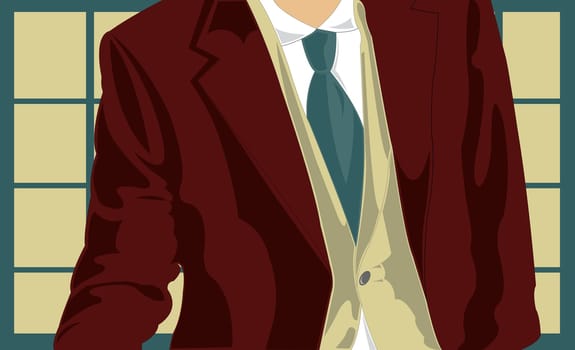 Businessman wearing a suit and a tie