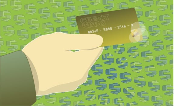 Man holding a credit card