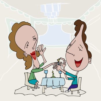 Man putting a ring on a woman's finger