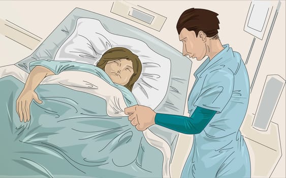 Male doctor examining a patient