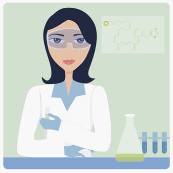 Female technician standing in a laboratory