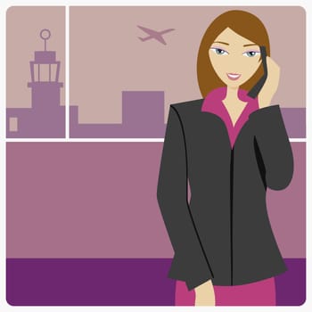Businesswoman talking on a mobile phone