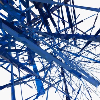 Close-up of a 3-d blue abstract patterns