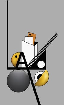 Close-up of geometric shapes