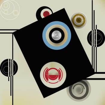 Circles on an abstract pattern