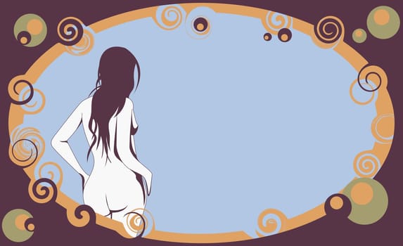 Rear view of a naked woman