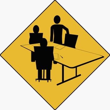 Three businessmen in a conference room