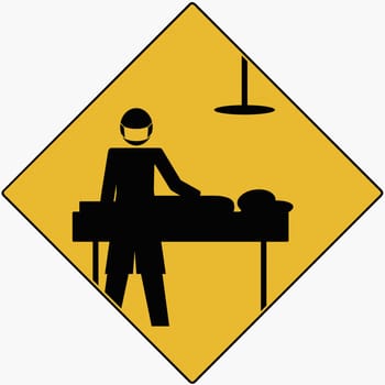 Silhouette of a doctor examining a patient