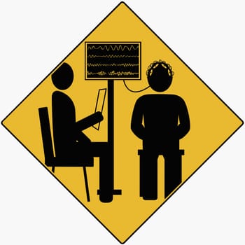 Doctor taking a patient's IQ test