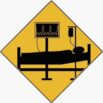 Patient lying on the bed