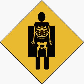 X-Ray showing human skeleton