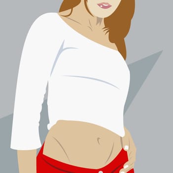 Young woman with her hand on her hip