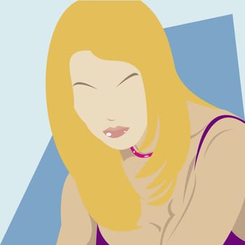 Blonde young woman