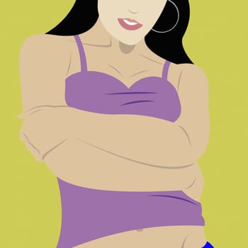 Young woman with her arms crossed