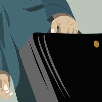 Businessman holding a briefcase