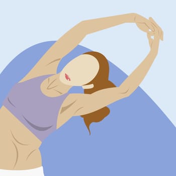 Young woman exercising