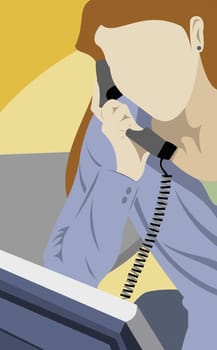 Businesswoman talking on the telephone