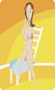 Young woman talking on a mobile phone