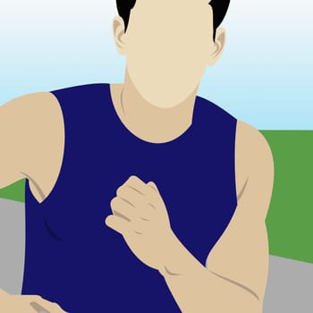 Young man jogging
