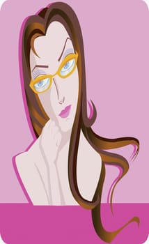 Young woman wearing eyeglasses