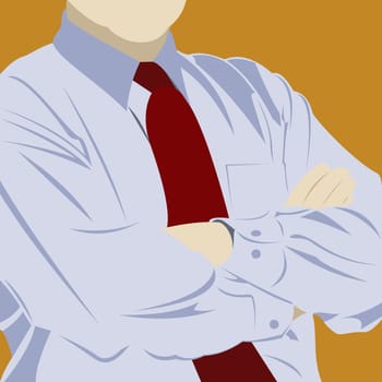 Businessman standing with his arms crossed