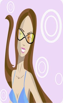 Young woman wearing sunglasses