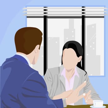 Businesspeople talking in an office