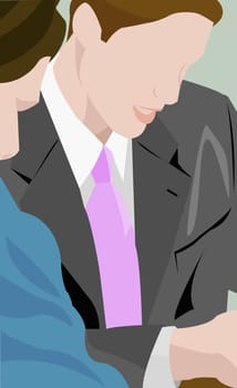 Businesspeople talking