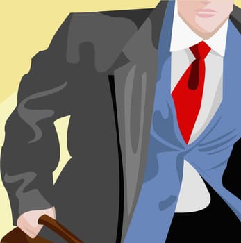 Businessman holding a briefcase