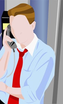 Businessman talking on the telephone