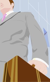 Businessman holding a briefcase