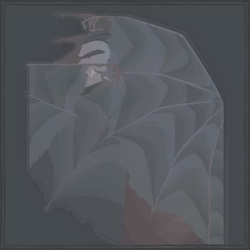 Close-up of a vampire covered with wings